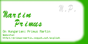 martin primus business card